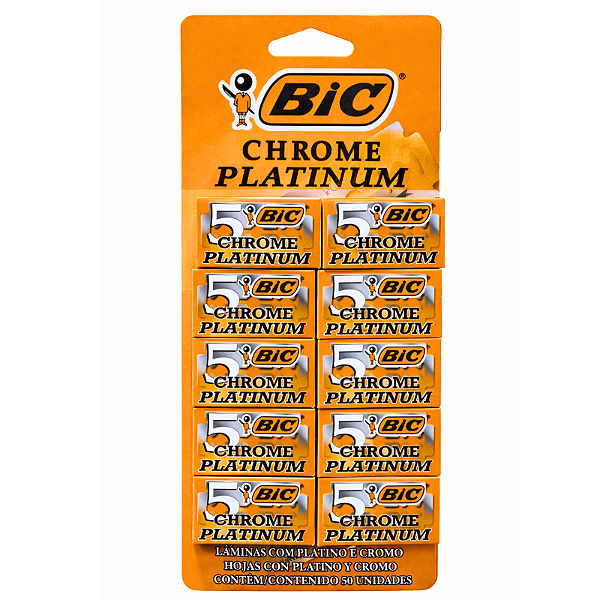 Lâmina para Navalhete Bic Chrome Platinum Lâminas Inteiras