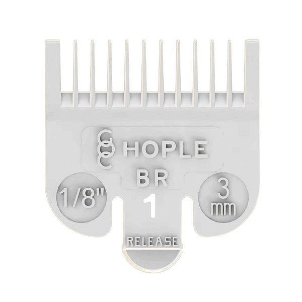 Pente Para Máquina De Cortar Cabelo Profissional No 1 - 3mm Branco