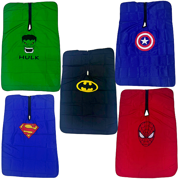 Capa De Corte Infantil Para Barbeiro Cabeleireiro Tecido Microfibra Fechamento com Zíper