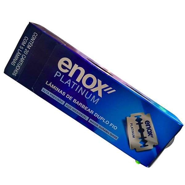 Caixa Lâmina Enox Platinum Duplo Fio 20X5