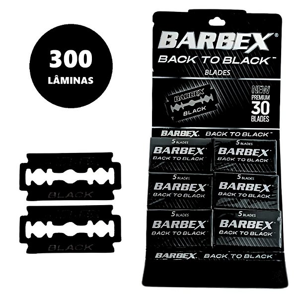 Lâmina Barbex Black To Black Nex Premium 30 Lâminas Inteiras