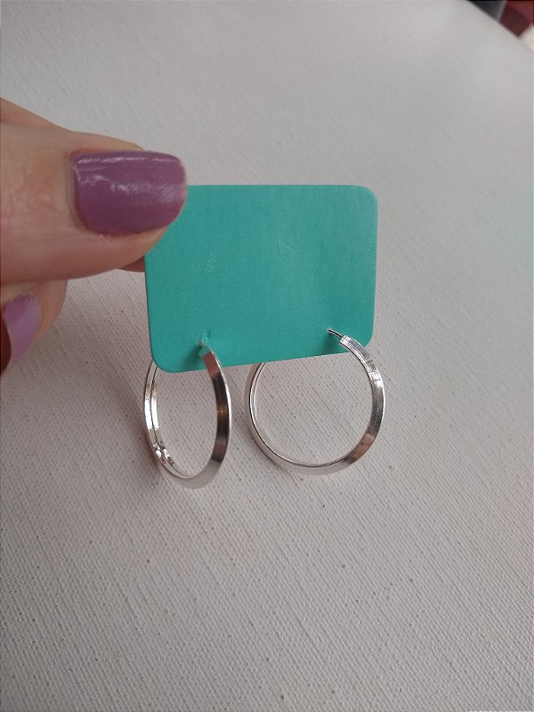 ARGOLA REDONDA  2 CM PRATA 925