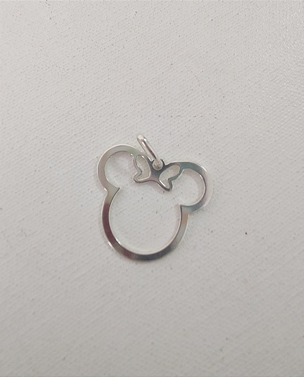PINGENTE VAZADO MINNIE PRATA 925