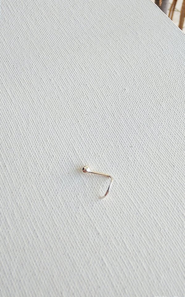 PIERCING NARIZ PONTA BOLINHA PRATA 925