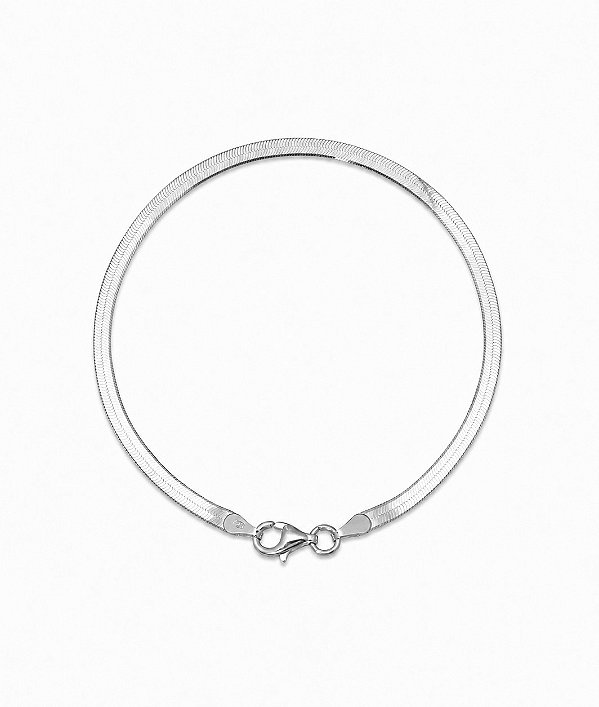 PULSEIRA DE PRATA 925 LAMINADA 19 CM