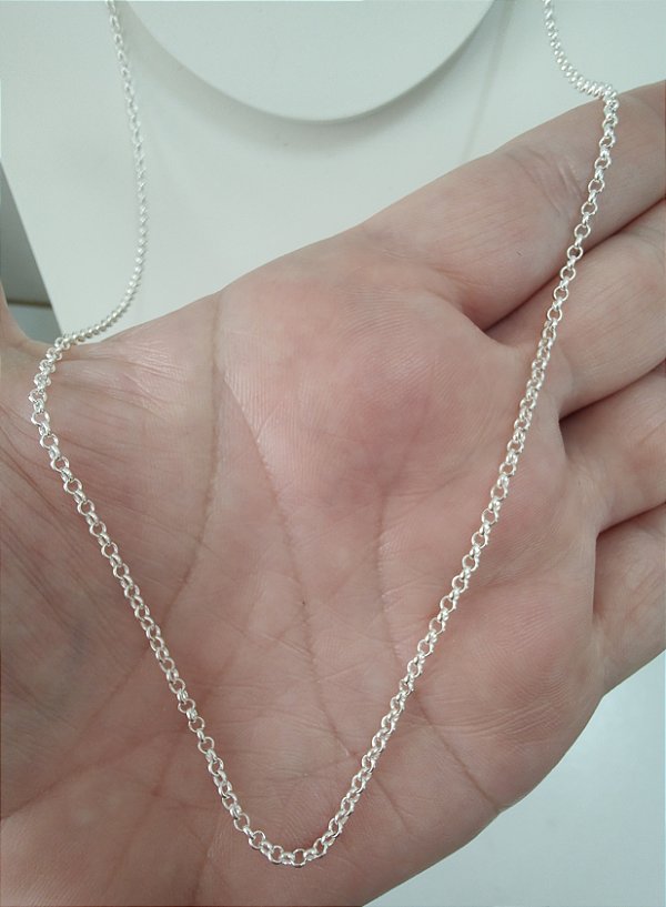 CORRENTE DE PRATA 925 ELO PORTUGUÊS 45 CM