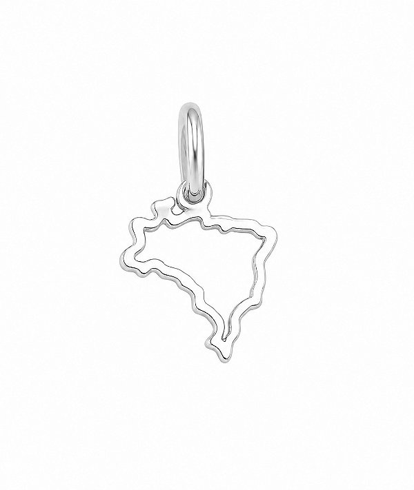 PINGENTE BRASIL VAZADO PRATA 925