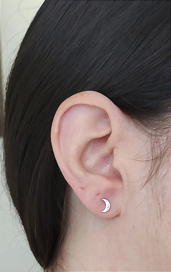 BRINCO LUA PEQUENO PRATA 925