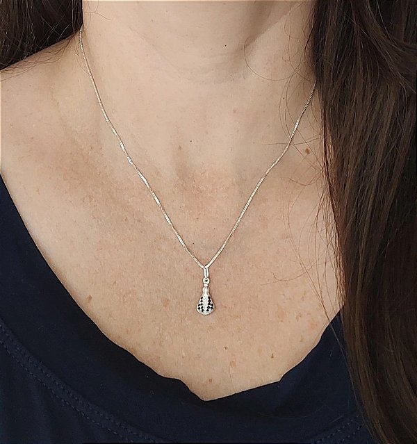 COLAR DE PRATA 925 NOSSA SENHORA APARECIDA LARGA