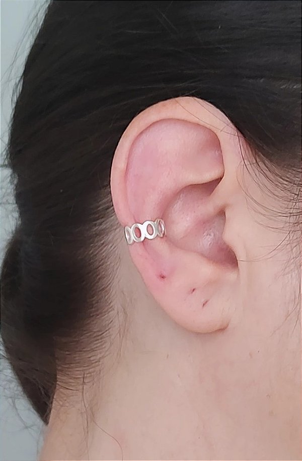 PIERCING PRESSÃO CENTRAL PRATA 925
