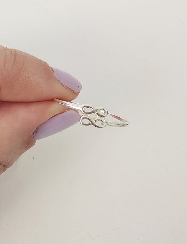 ANEL DOIS INFINITOS PRATA 925