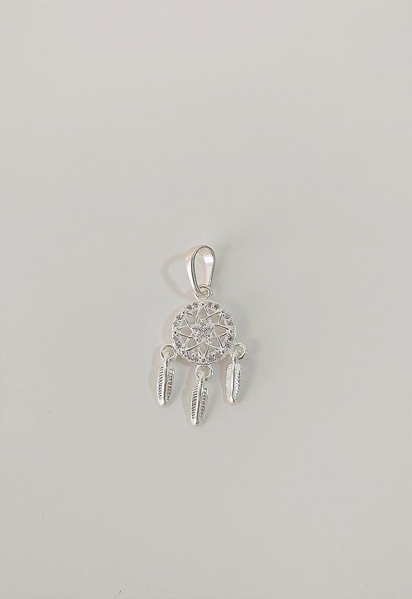 PINGENTE DE PRATA FILTRO DOS SONHOS CRAVEJADO ZIRCÔNIAS