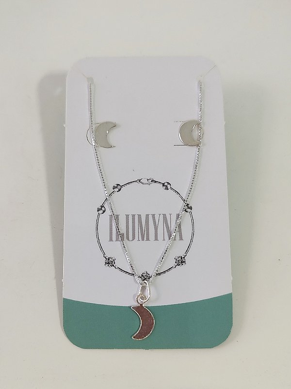 CONJUNTO LUA LISA PRATA 925