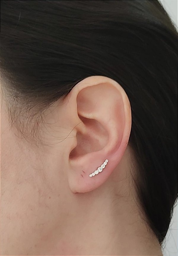 PIERCING DE PRATA CRAVEJADO HELIX DIVA