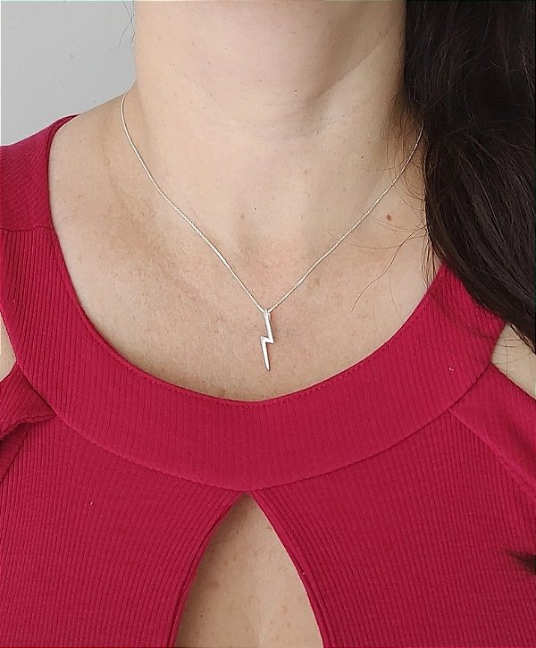 COLAR DE PRATA 925 RAIO DIVA