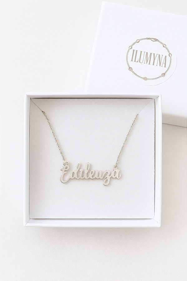 COLAR DE PRATA 925 PERSONALIZADO UM NOME