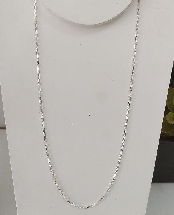 CORRENTE DE PRATA 925 CARTIER TIJOLINHO 70 CM
