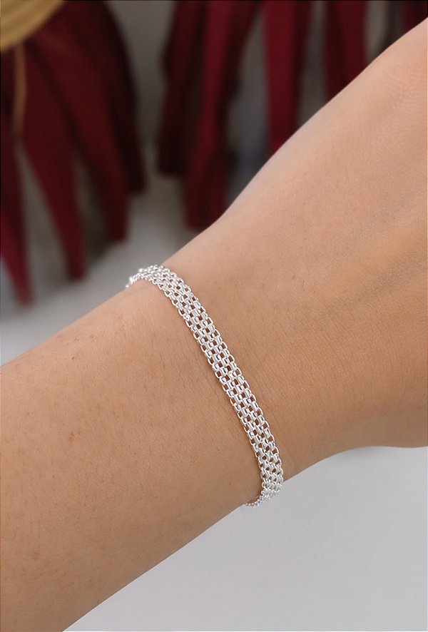 PULSEIRA PRATA 925 ESTEIRA 5 MM