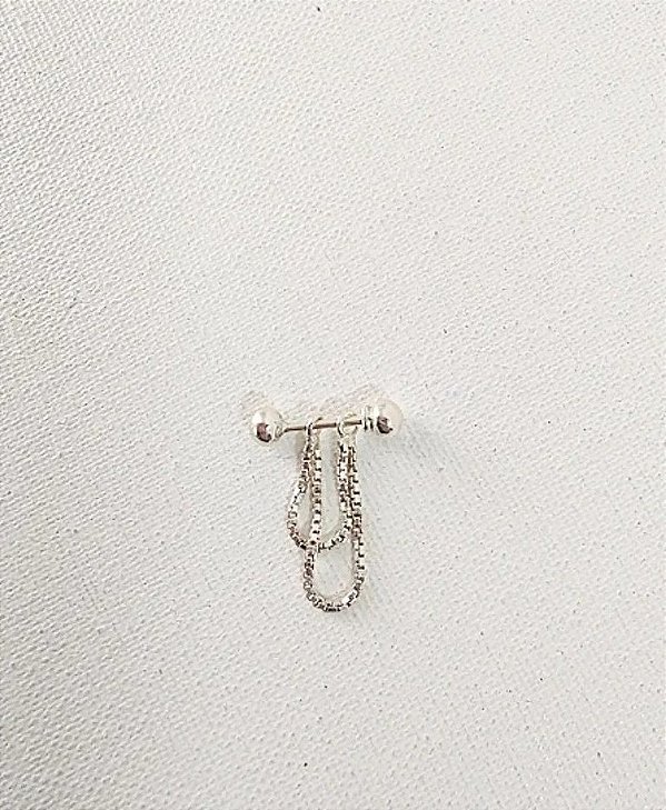 PIERCING DE PRATA 925 CORRENTE