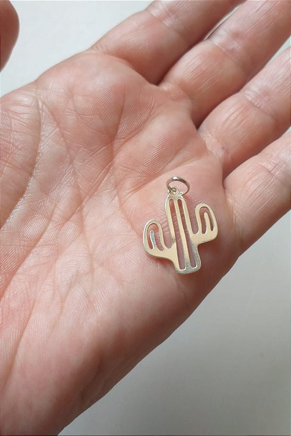 PINGENTE CACTO GRANDE PRATA 925