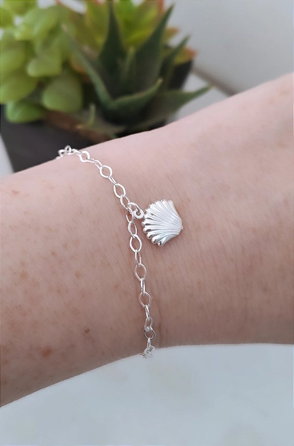 PULSEIRA CONCHA PRATA 925