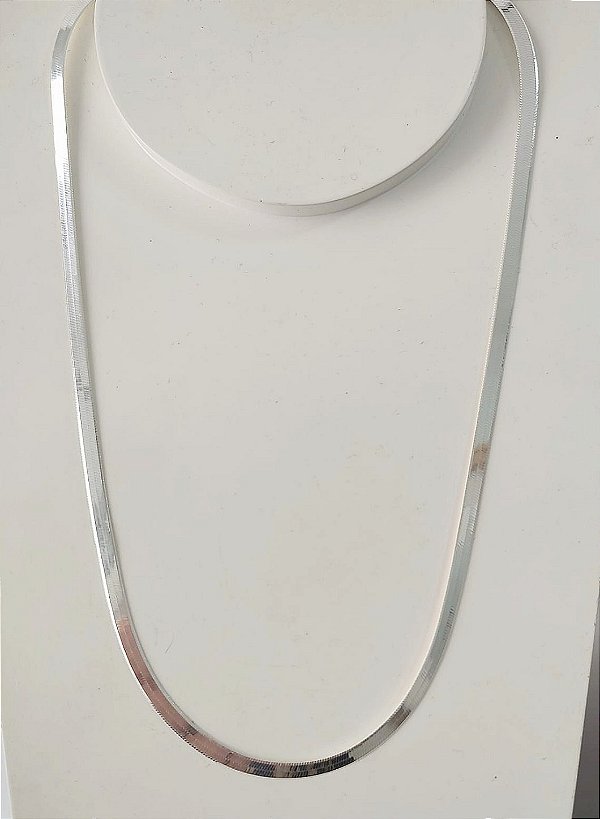 COLAR DE PRATA 925 LAMINADA 40 CM
