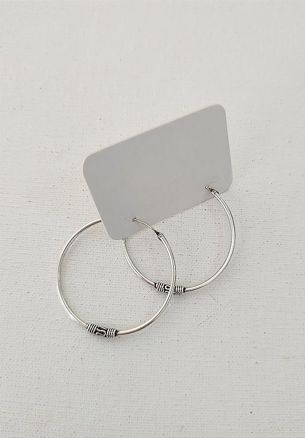 BRINCO ARGOLA BALI FINA PRATA 925