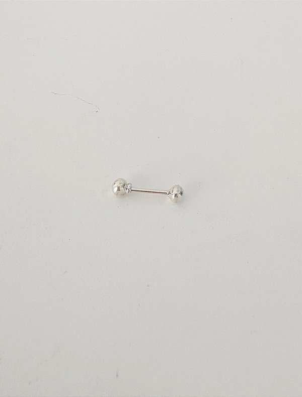 PIERCING DE PRATA 925 BOLINHA LISA TRAGUS