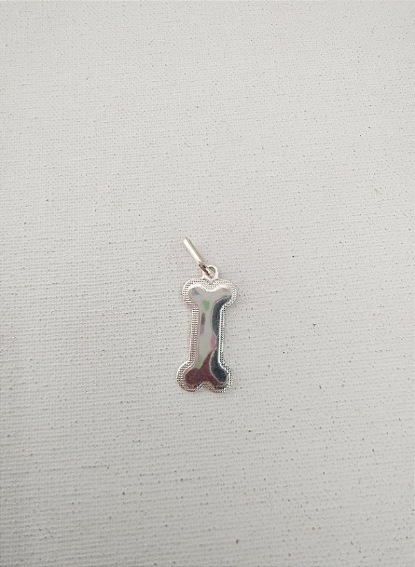 PINGENTE OSSO DE CACHORRO LISO PRATA 925