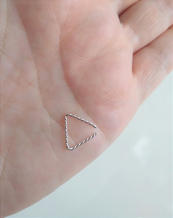 PIERCING NARIZ TRIÂNGULO PRATA 925