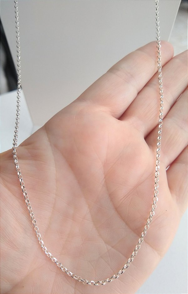 CORRENTE ELO PORTUGUÊS 60 CM PRATA 925