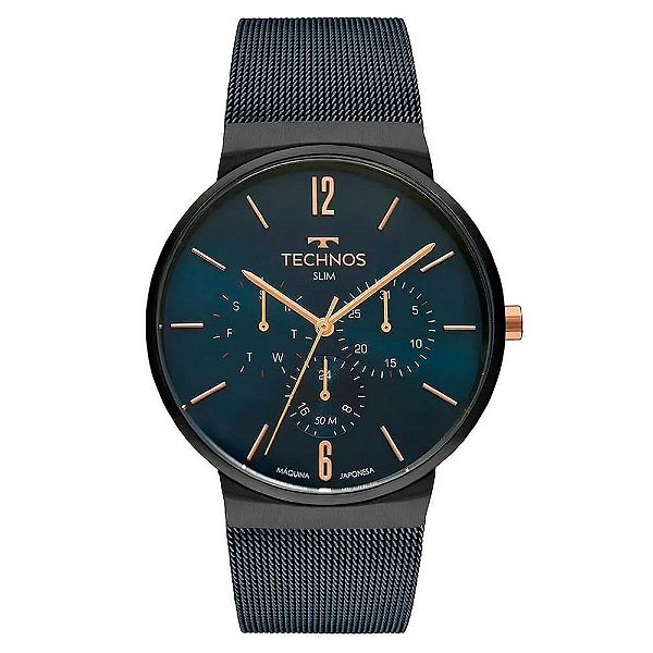 Relógio Technos Masculino Slim safira 6P29AKPS/4A