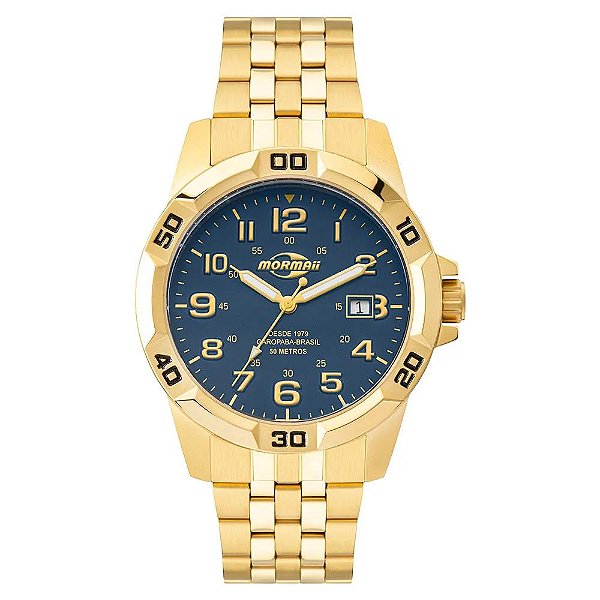 Relógio Mormaii Masculino Steel Basic Dourado - MO2317AE/1A
