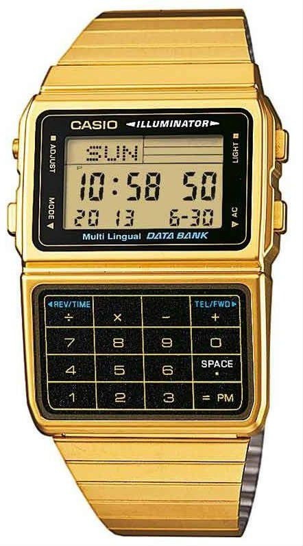 RELÓGIO CASIO DATABANK MASCULINO DBC-611G-1DF DOURADO