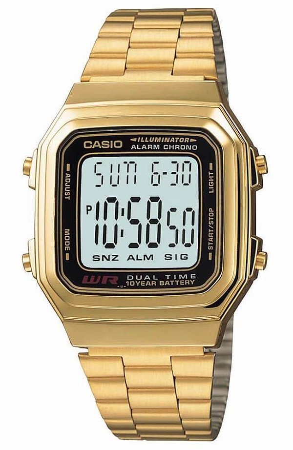 Relógio Casio Feminino Vintage A178WGA-1ADF