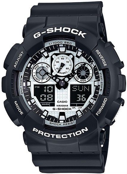 RELÓGIO CASIO MASCULINO G-SHOCK GA-100BW-1ADR
