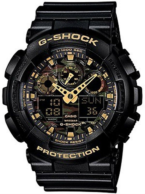 RELÓGIO CASIO MASCULINO G-SHOCK GA-100CF-1A9DR
