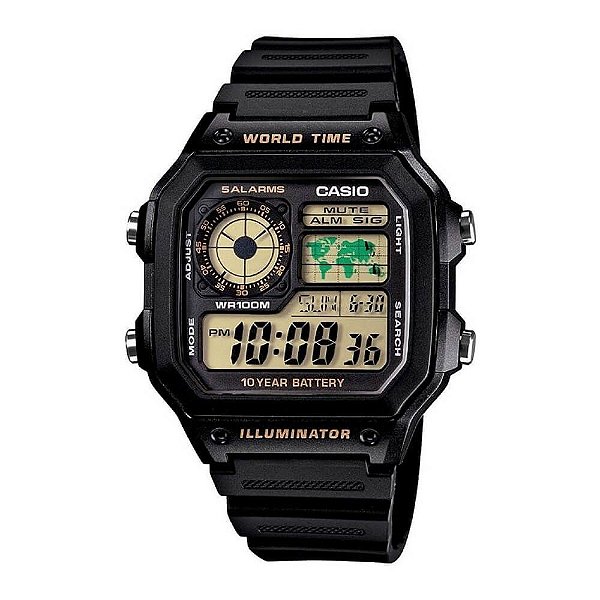 Relógio Casio Masculino Standard AE-1200WH-1BVDF