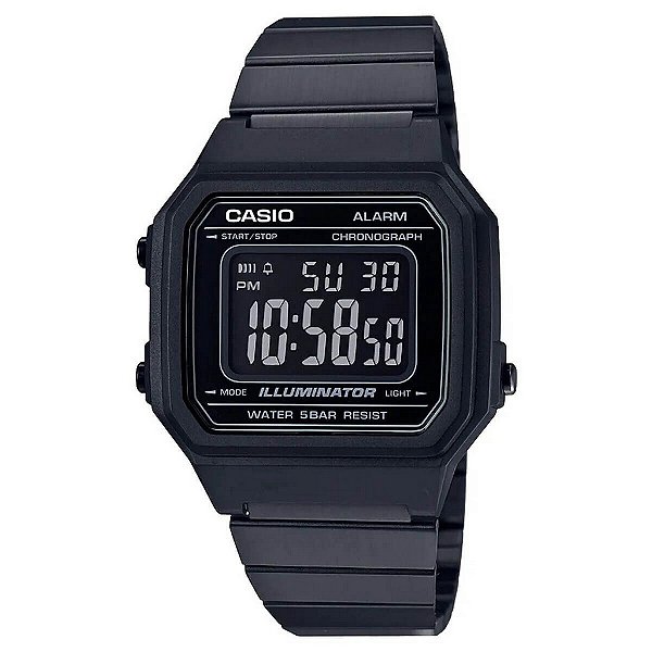 Relógio Casio Vintage Unissex B650WB-1BDF - Preto