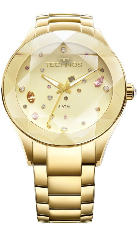 Relógio Feminino Technos Com Cristais Swarovski 2039ATDTM/4X