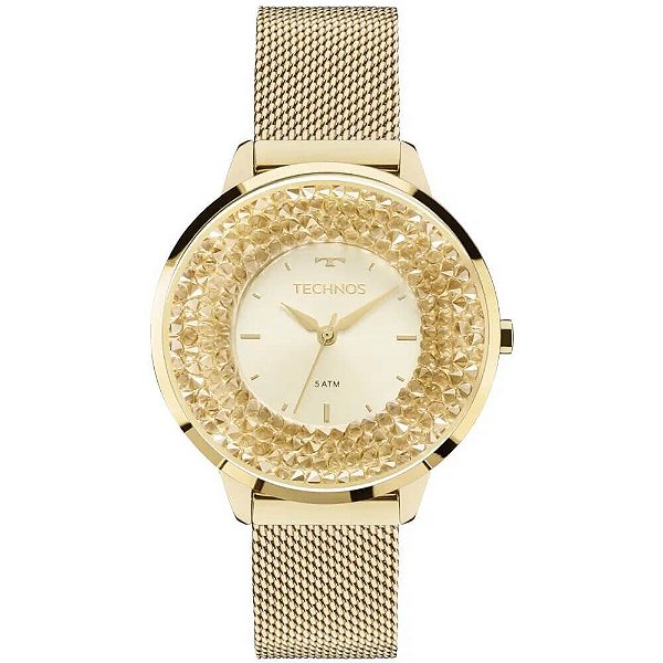 Relógio Technos Feminino Elegance Crystal 2035MLG/4X