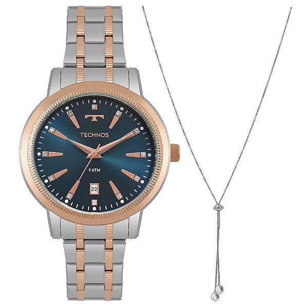 Relógio Technos Feminino Trend 2115MRT/K5A com colar