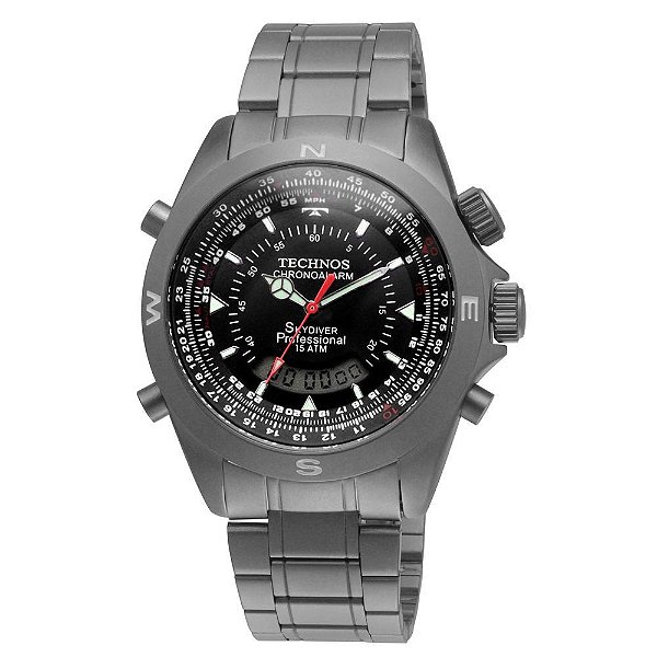 Relógio Technos Performance Skydiver Masculino T20563/1P Titanium