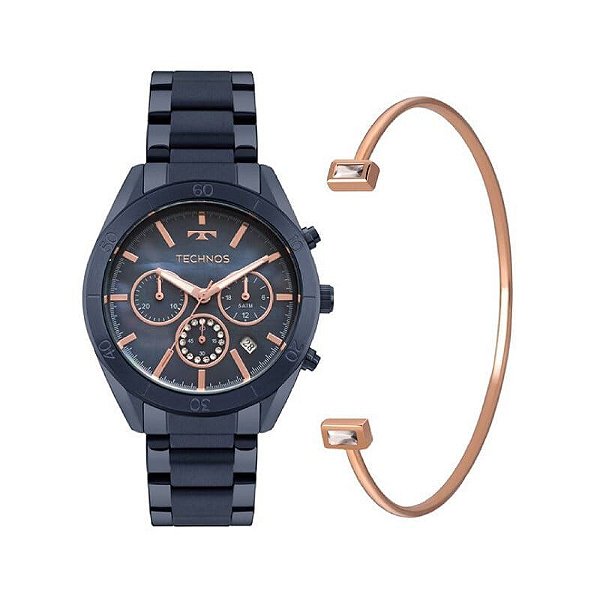 kit Relógio Technos Feminino Ladies JS25BX/K4A + pulsiera