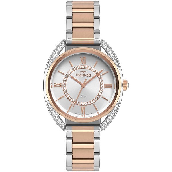 Relógio Technos Feminino Elegance Crystal Bicolor 2035MRF/5K