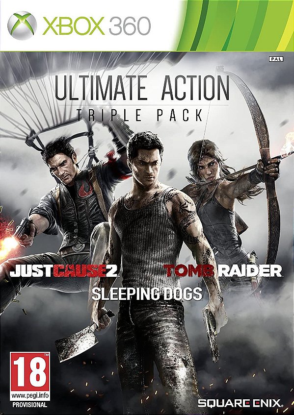 Ultimate Action Triple Pack (Tomb Raider/Just Cause 2/ Sleeping Dogs) -  Xbox 360 - BLUEWAVES GAMES