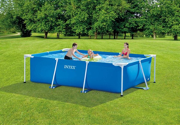 Piscina Intex Retangular de Armação de Metal de 3.834 L com 3,00m x 2,00m de Largura e 75cm de Profundidade