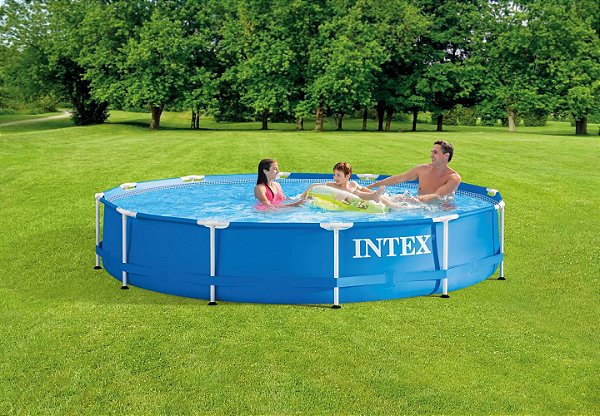 Piscina Intex Circular de Armação Metal de 6.503 L com 3,66m de Diâmetro e 76cm de Profundidade