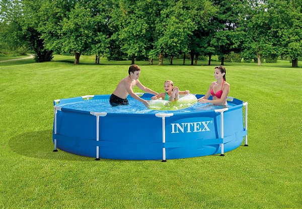 Piscina Intex Circular de Armação Metal  de 4.485 Litros com 3,05m de Diâmetro e 76cm de Profundidade