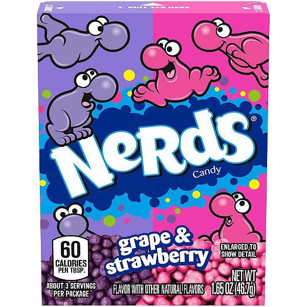 Balas Nerds Uva e Morango 47g